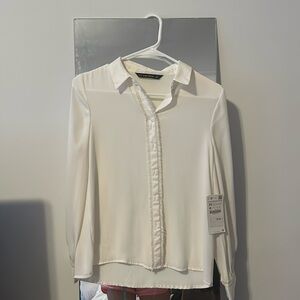 NWT Zara fringe detail blouse sz XS